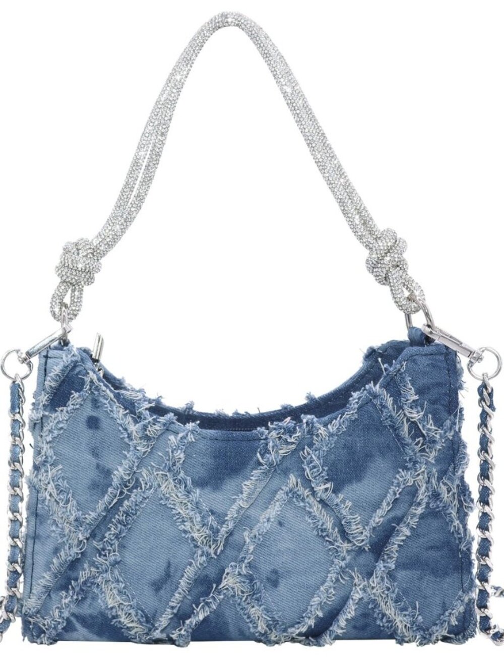 Clutch Purse for Women Rhinestone Handle Evening Shoulder Bag